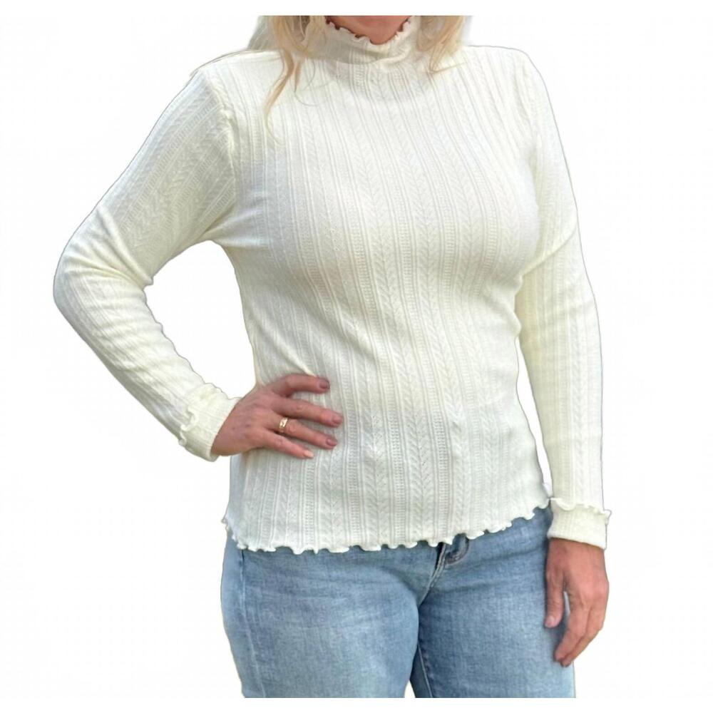NEW COCO + CARMEN avalee cable knit sweater in winter white